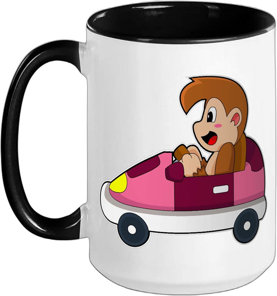 Monkey Car Ceramic Mug