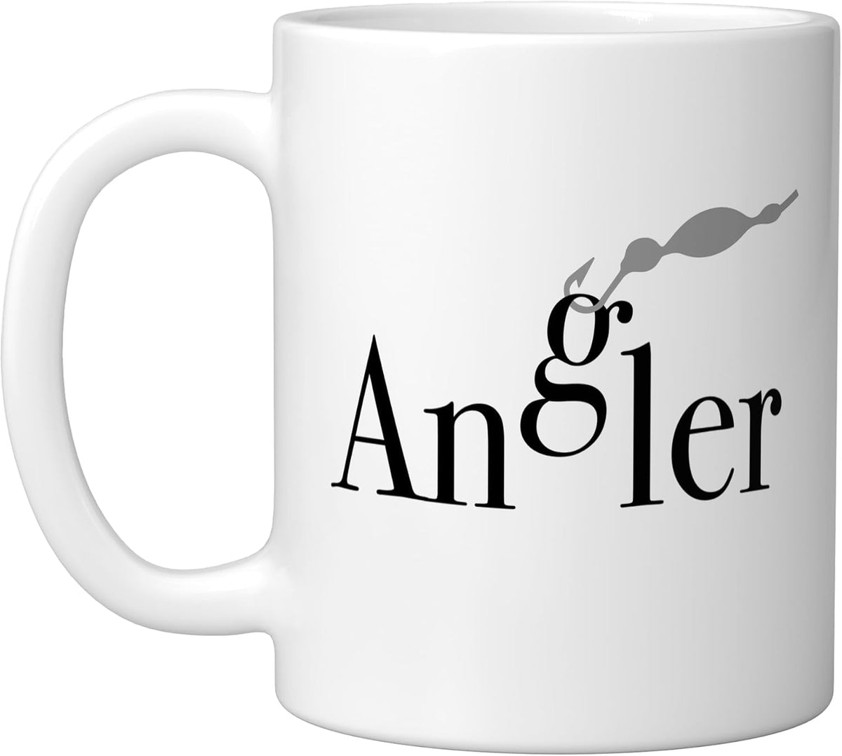 Angler, White Ceramic Mug