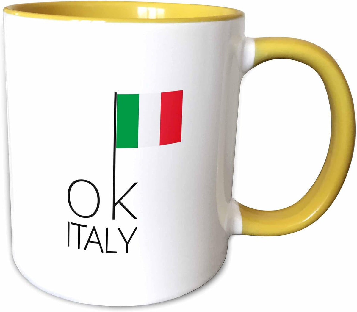 Stylish Text Ok Italy & Image Of Italian Ceramic Mug