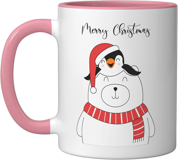 Merry Christmas - Funny Polar Bear - Penguin Ceramic Mug