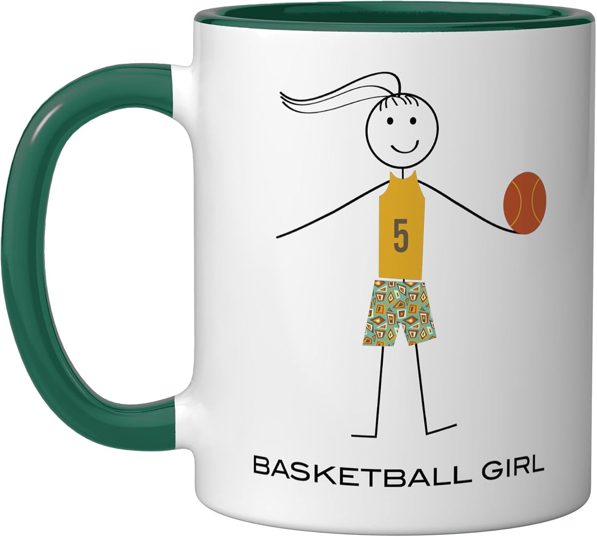 Funny Womens Basketball Design Girls Basketball Player Ceramic Mug