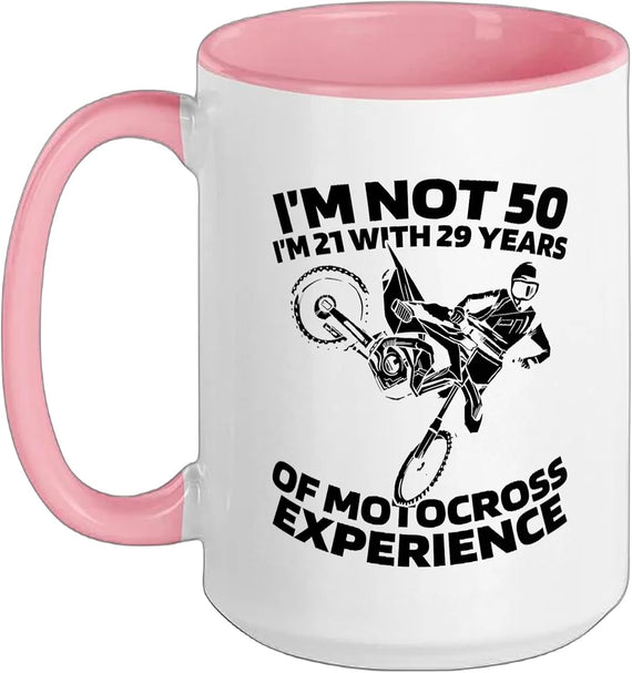 50 Years Old Mx Motocross Supermoto Dirt Bike 50th Ceramic Mug
