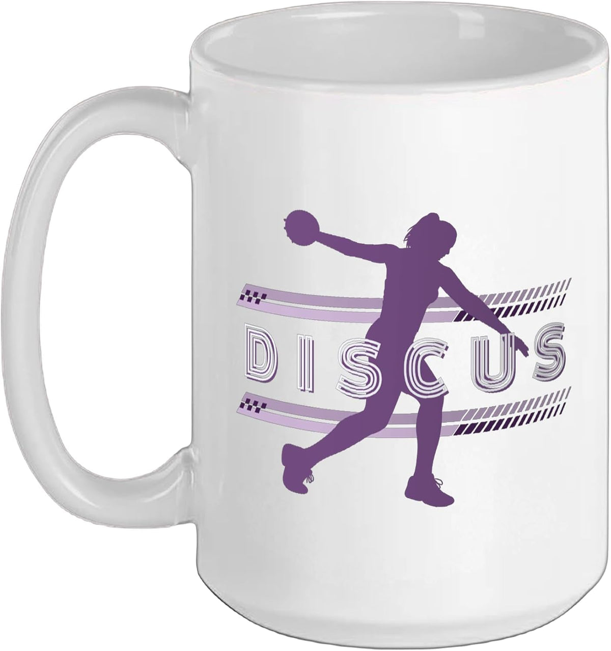 Discus Girl - Fun Throwing Discus Track And Field Ceramic Mug