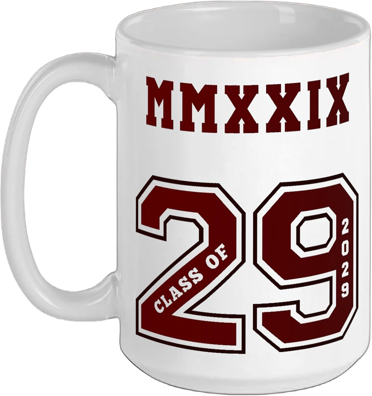 Class Of 29 Mmxxix Jersey Class Of 2029 Maroon Graduate Ceramic Mug
