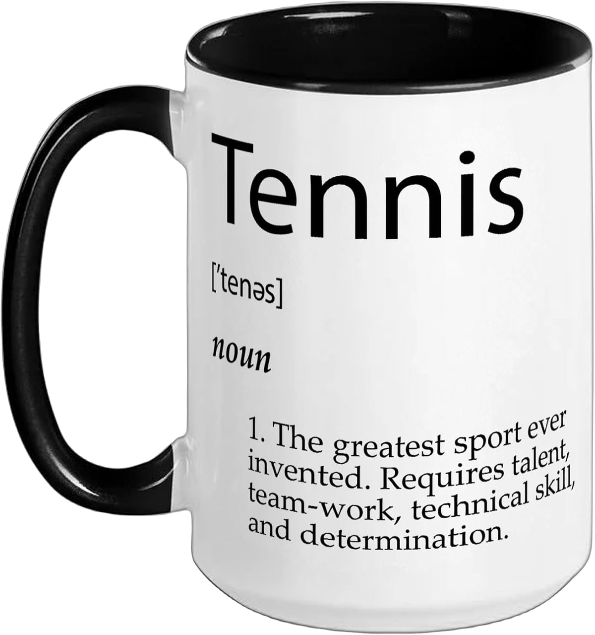 Tennis Definition Racket Ball Sport Singles Double Tennis Ceramic Mug