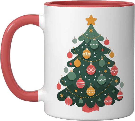 Christmas Tree Colorful Holiday Decoration Fun Ceramic Mug
