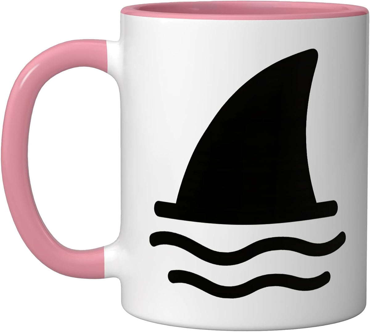 Shark Fin Slicing Through Calm Water Ceramic Mug