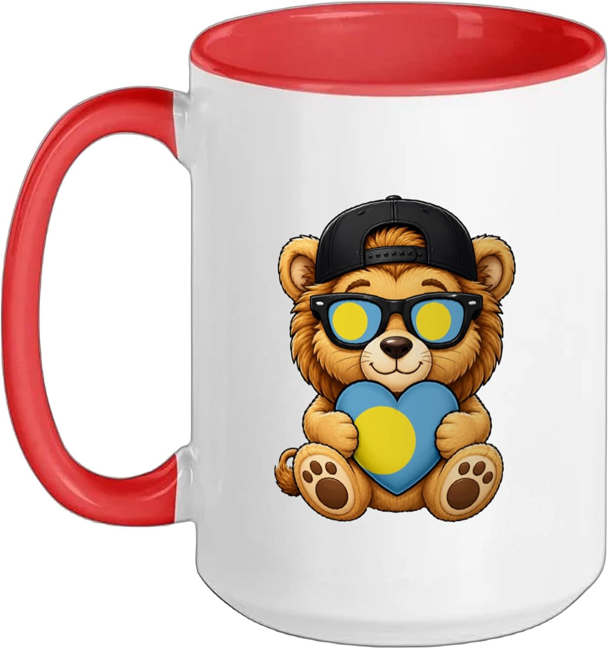 Palauan Flag Lion Heart Heritage Outfit For Palau Ceramic Mug