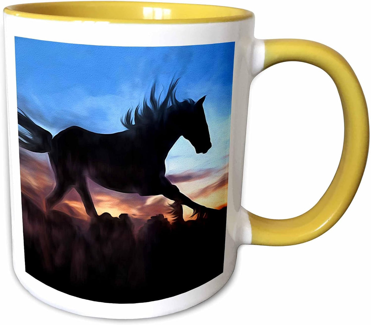 Painted Pony Is A Horse Running At Twilight Ceramic Mug