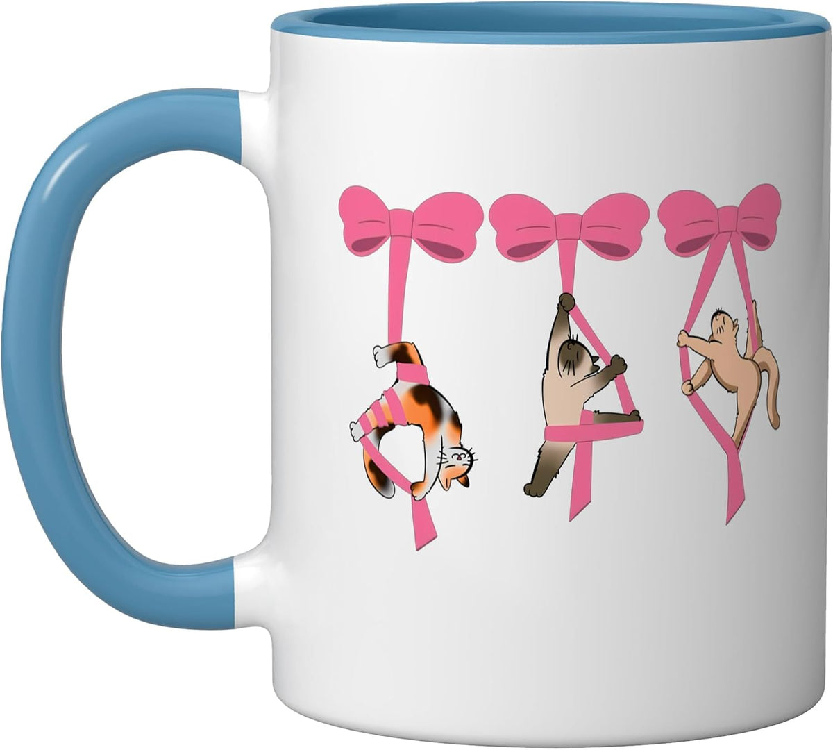 Aerialist Aerial Silk Dancer Cat Lover Dancing Aerial Silk Ceramic Mug