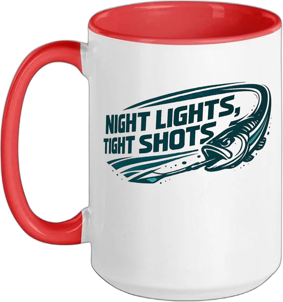 Night Lights Tight Shots Bowfishing Hunter Funny Ceramic Mug