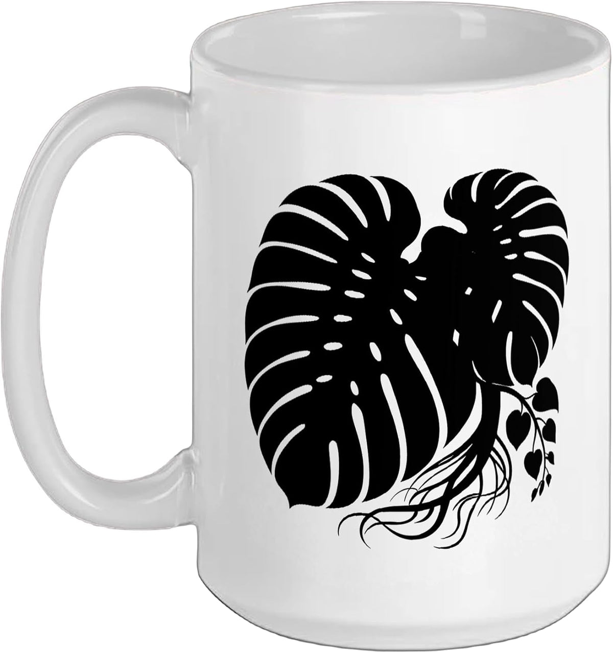 Monstera Skull Grunge Plant Lover Indoor Jungle Art Ceramic Mug