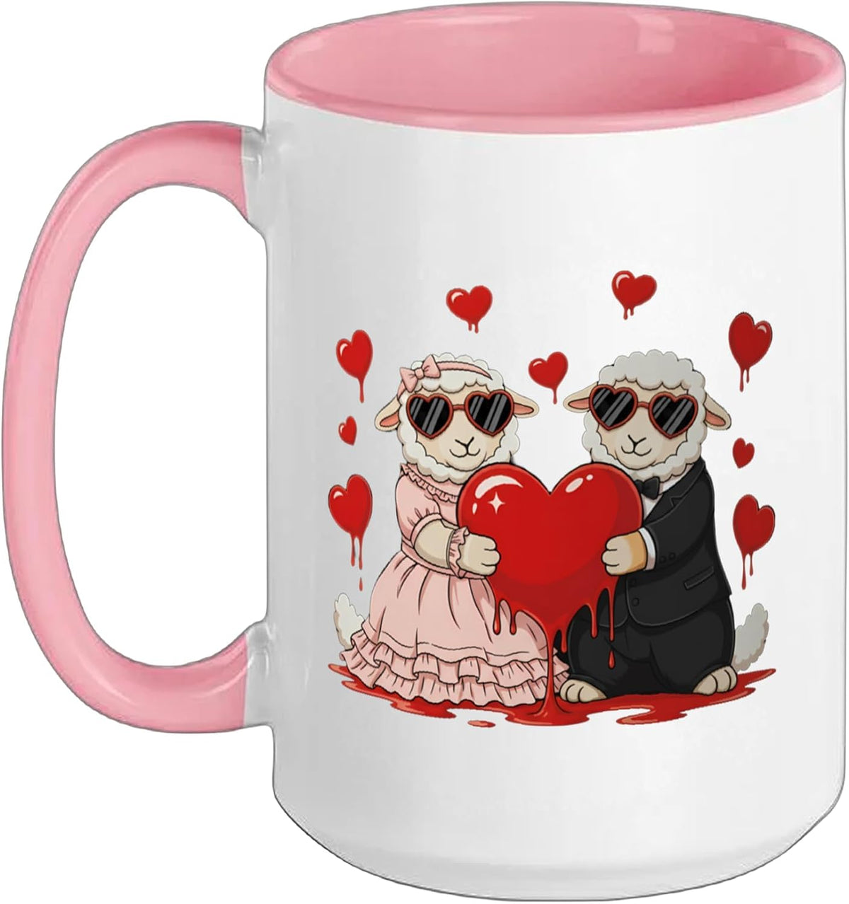 Valentine Sheep Lamb Lover Cute Valentines Day Ceramic Mug