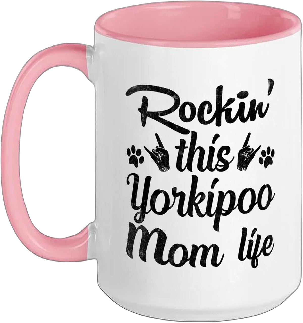 Yorkipoo Mom Rockin' This Dog Mom Life Best Owner Mother Ceramic Mug