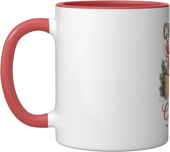 Country Christmas Wishes Farm Pigs Holiday Piglets Ceramic Mug