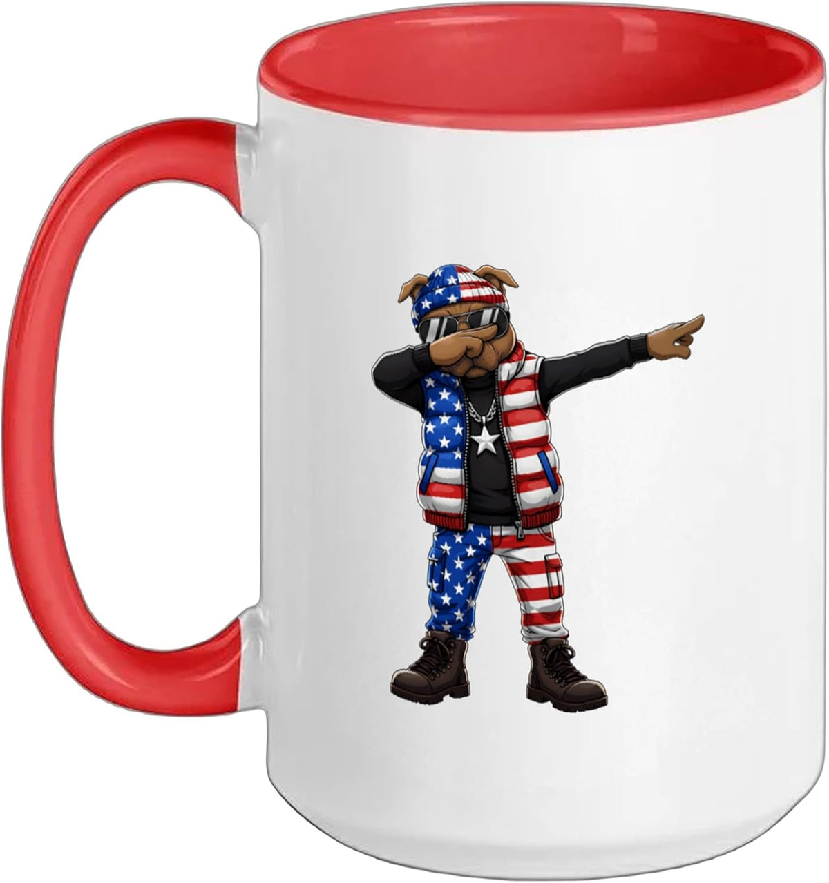 American Flag Usa Flag 4th Of July Patriotic Red White Ceramic Mug
