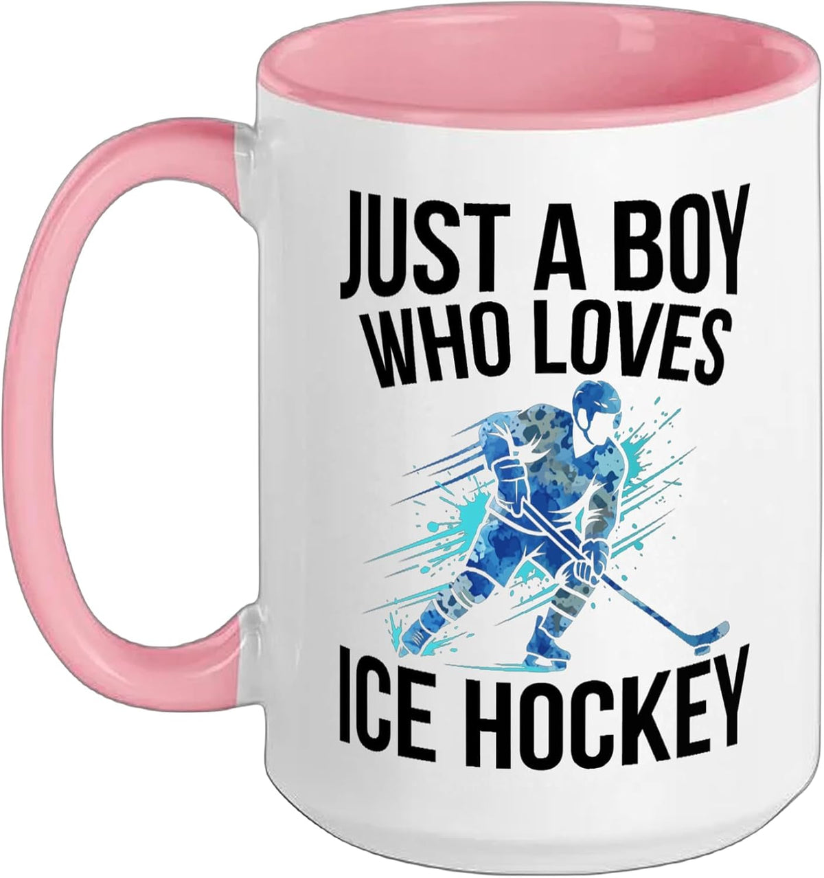 Just A Boy Who Loves Ice Hockey Youth Player Design Boys Ceramic Mug