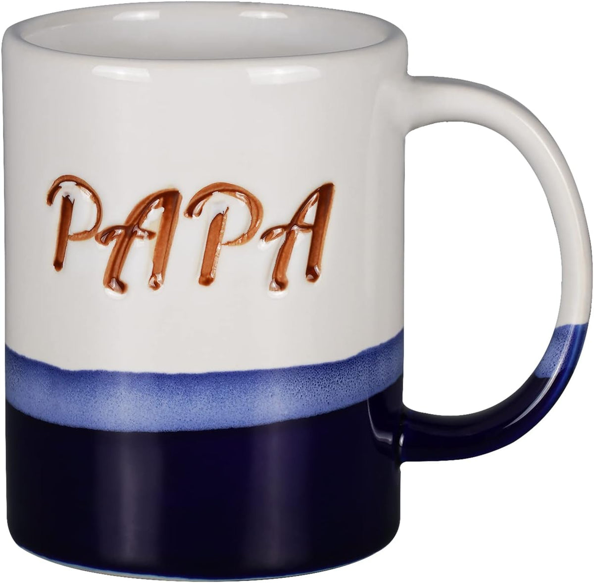 Papa, Ceramic Novelty Tea, White & Blue Ceramic Mug