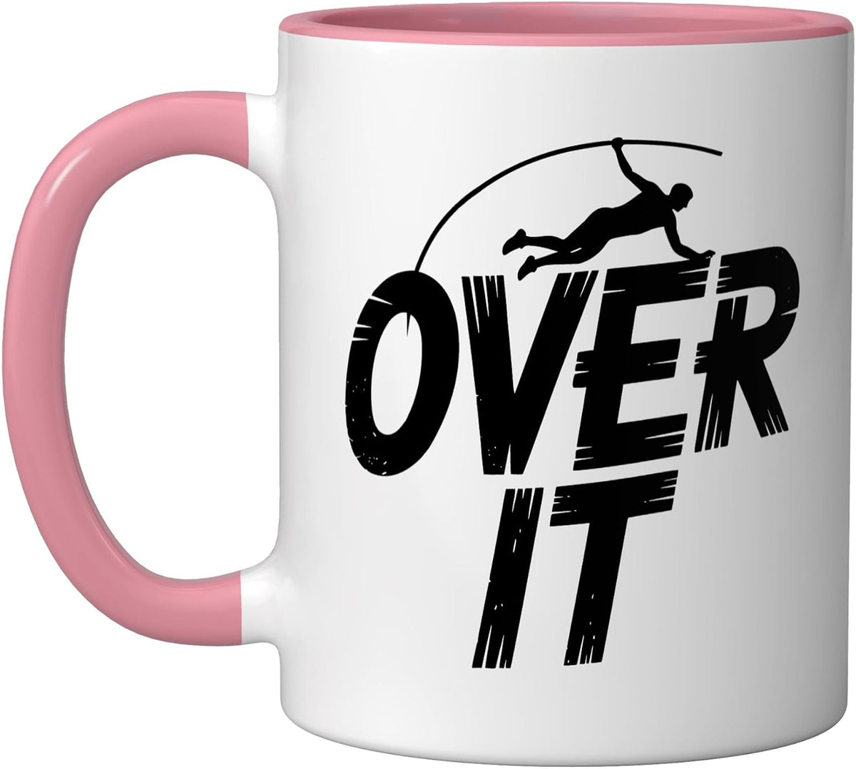 Funny Pole Vaulter Who Totally Over Everything Track Field Ceramic Mug