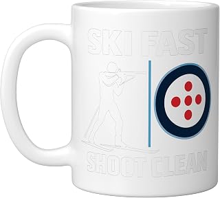 Biathlon Biathlete Ski Shoot Cross Country Ski Winter Ceramic Mug