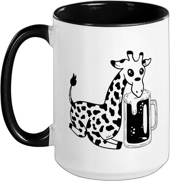 Giraffe Beer Funny Giraffe Ceramic Mug