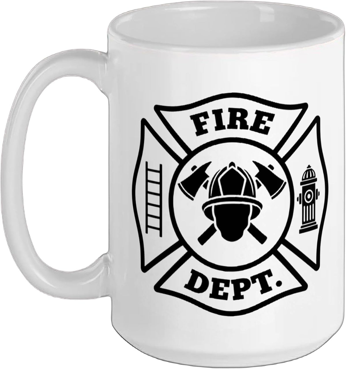 Firefighter Maltese Cross Fire Department Logo Fireman Ceramic Mug