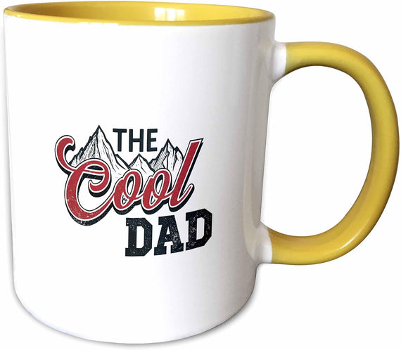 Cool Dad Stylish Red, Black Text, Image Christmas Ceramic Mug