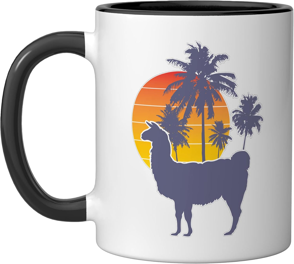 Llama With Palms Ceramic Mug