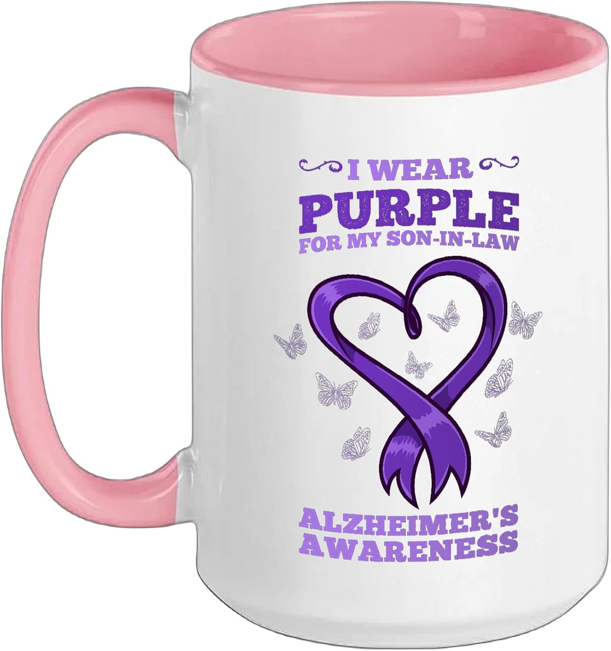 I Wear Purple For My Son In Law Alzheimers Awareness Ceramic Mug