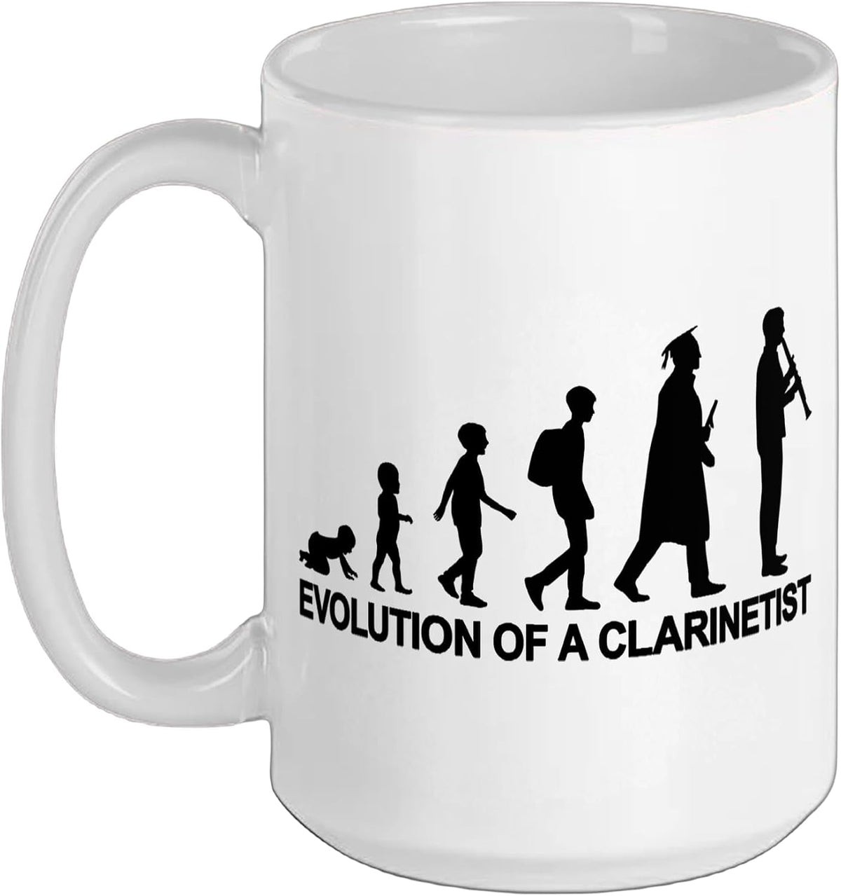 Clarinetist Evolution Clarinet Enthusiast Ceramic Mug