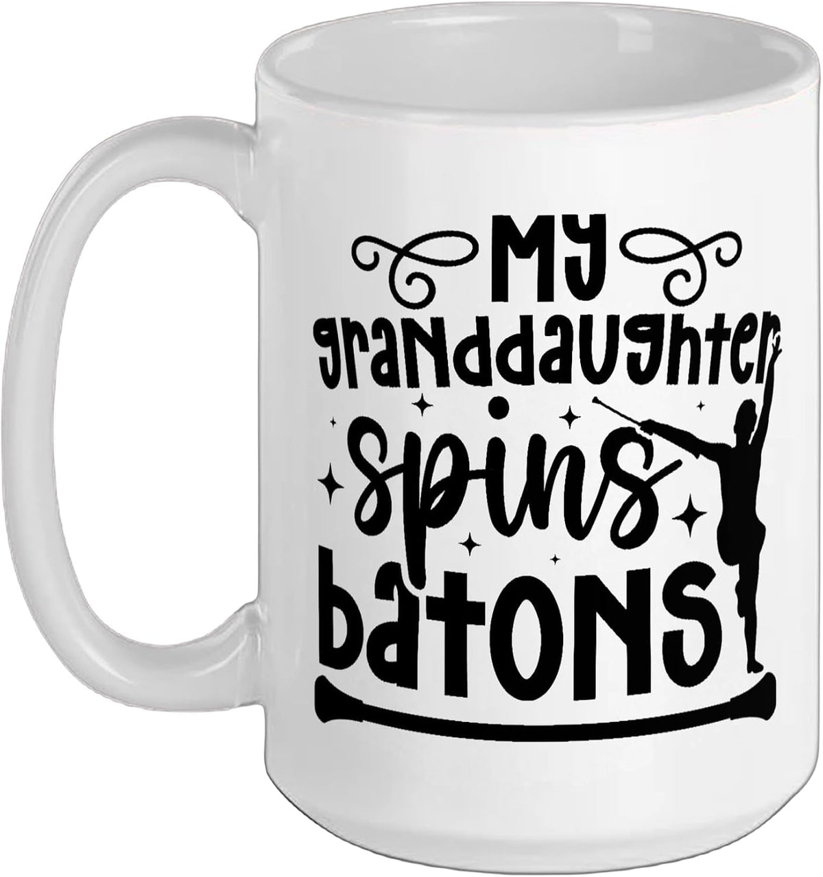 Proud Baton Twirling Grandma Baton Twirl Grandmother Ceramic Mug