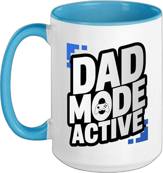 Dad Mode Active Gamer Player One Christmas Ceramic Mug