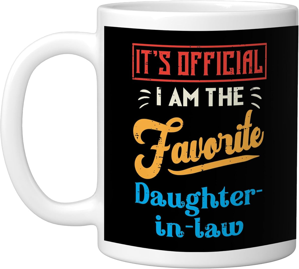 Its Official Im Favorite Daughter In Law Retro Family Ceramic Mug