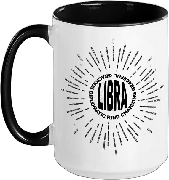 Libra Scales September Birthday October Zodiac Astrology Ceramic Mug
