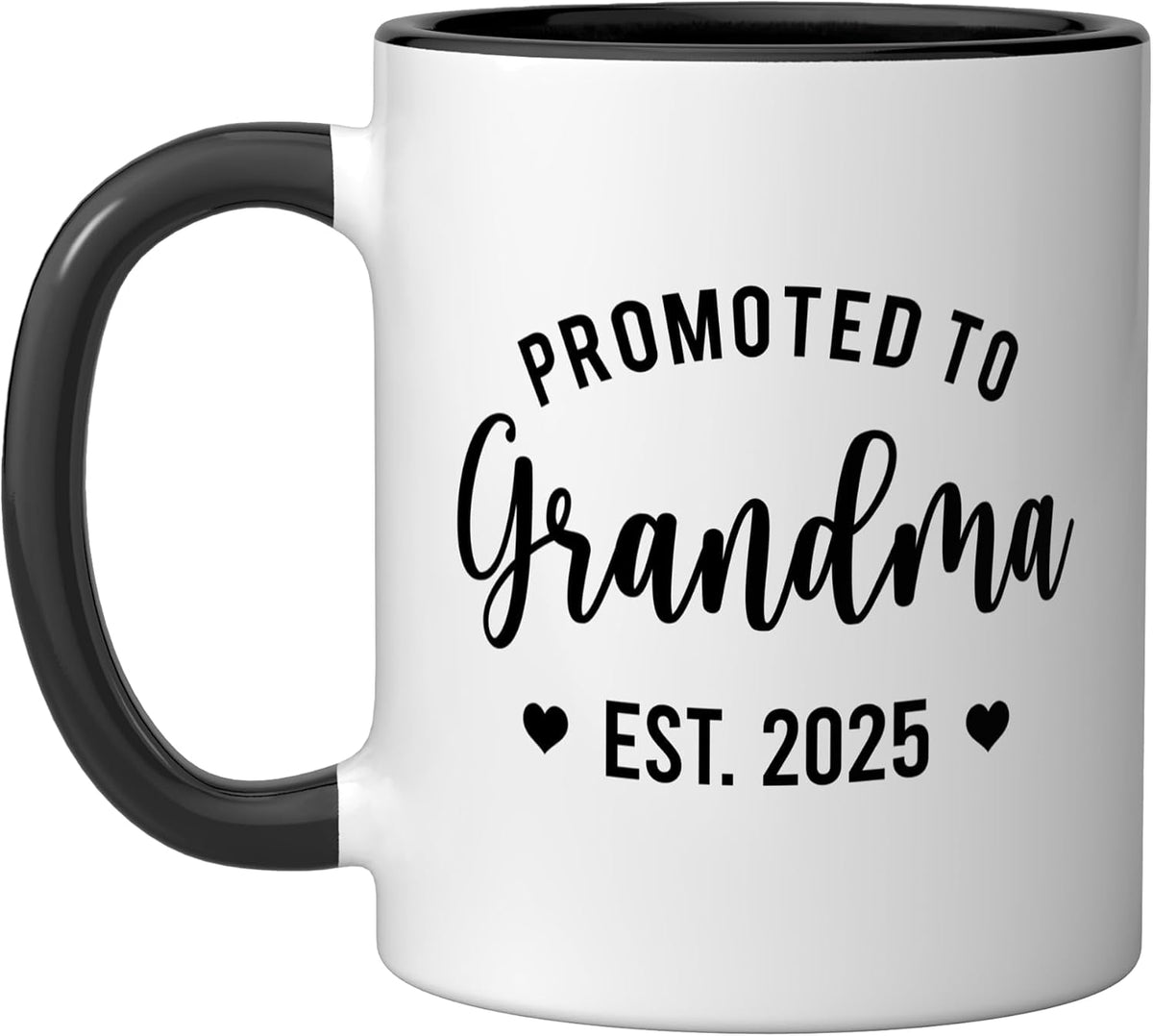 Promoted To Grandma 2025 New Grandma Est 2025 Ceramic Mug
