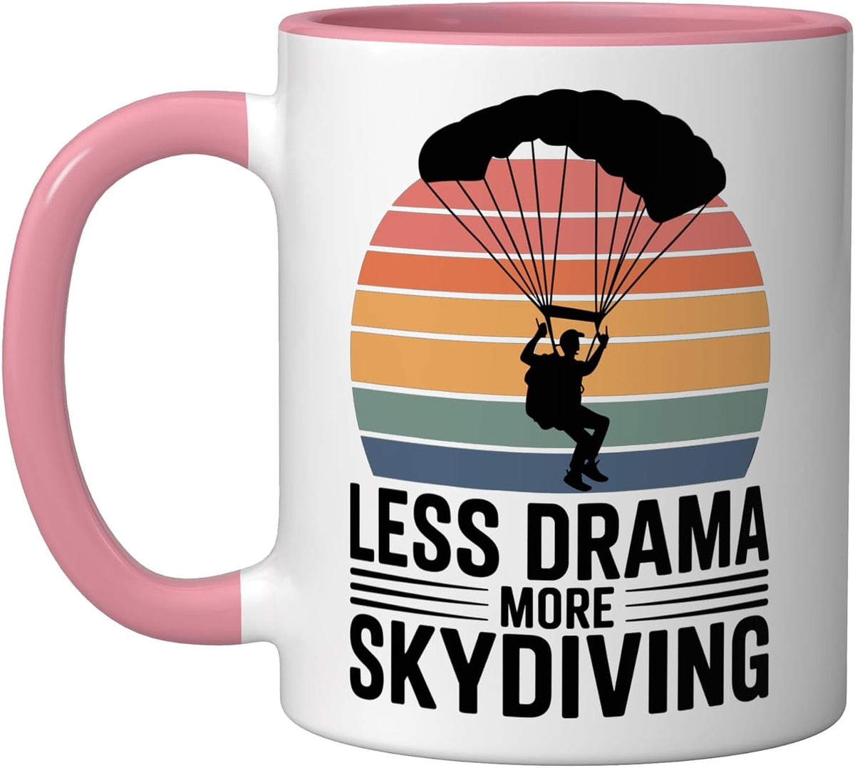Less Drama More Skydiving Skydiver Ceramic Mug