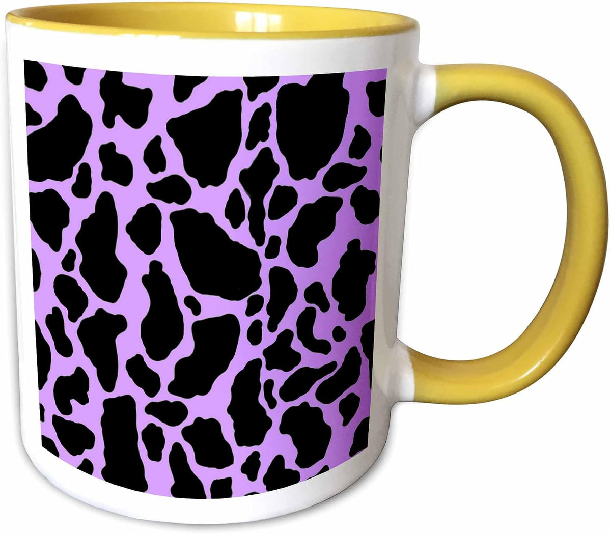 Purple & White Cow Print Designs Prints Ceramic Mug