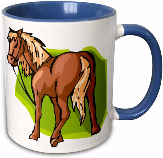 Cartoon Horse Tdswhite – Equine Ceramic Mug