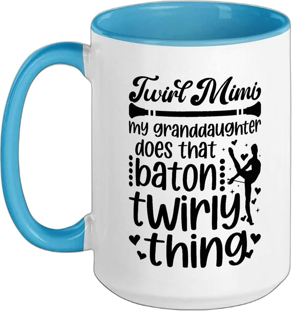 Baton Twirl Mimi Funny Baton Twirling Mimi Grandma Ceramic Mug