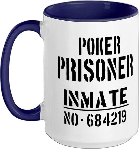 Poker/Prisoner Inmate Halloween Costume Poker Players Ceramic Mug