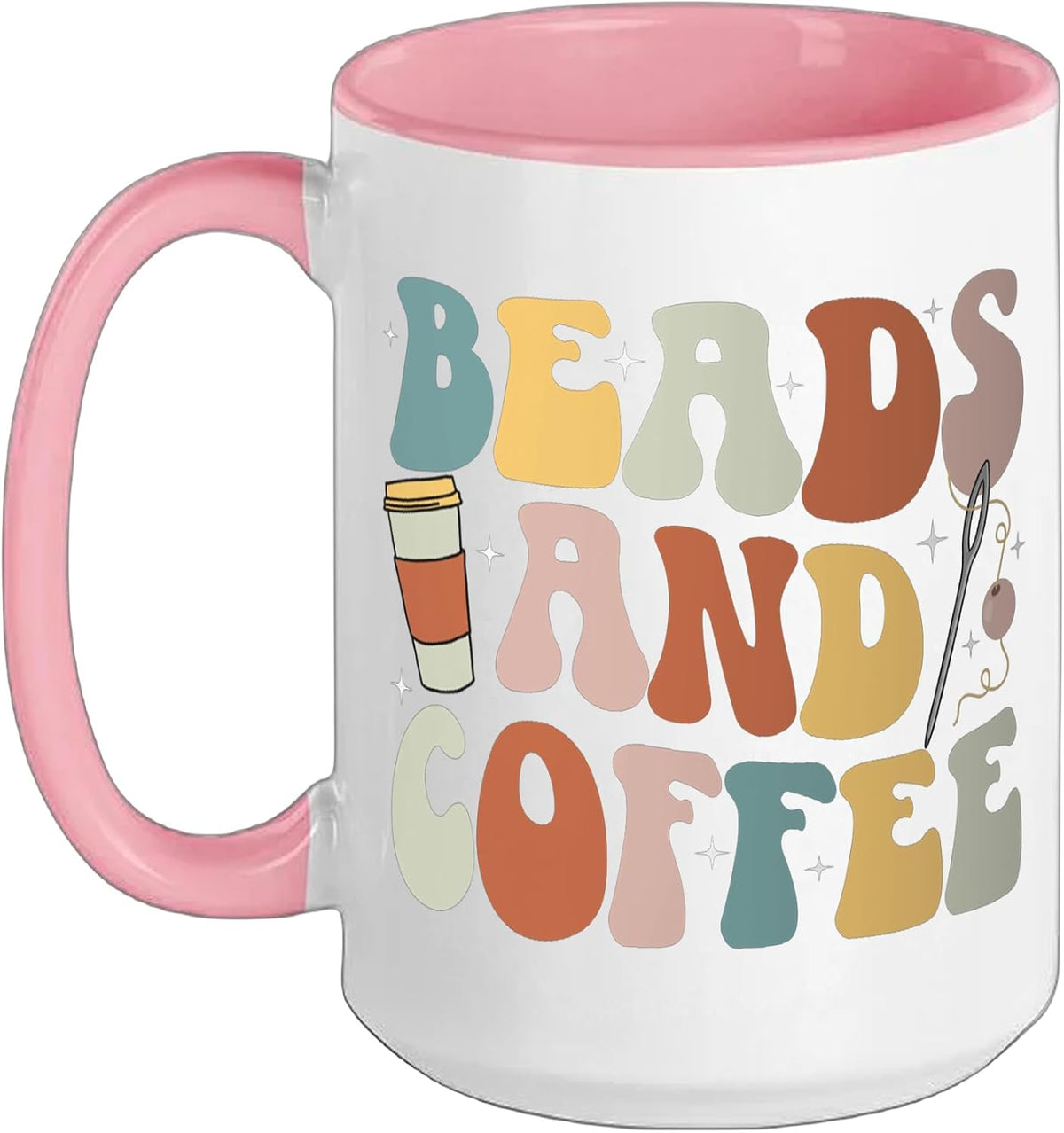 Beads And Coffee Beading Beadwork Beader Bead Ceramic Mug