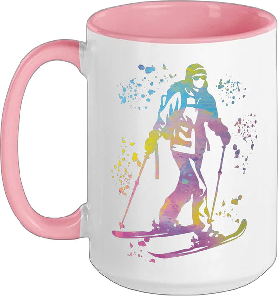 Alpine Skier Winter Sports Ski Touring Ceramic Mug