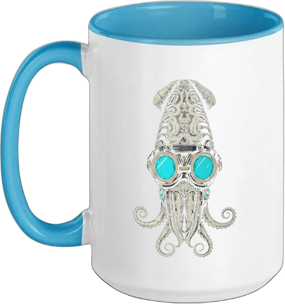 Steampunk Squid Goggles Art Ceramic Mug