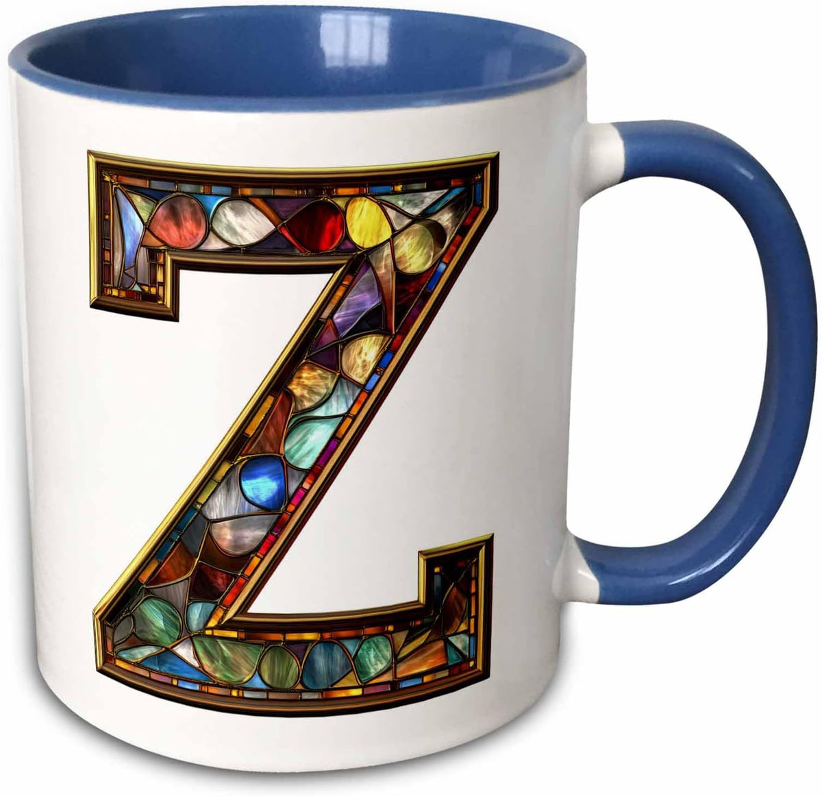 Pretty Image Of Stained Glass Letter Z Ceramic Mug