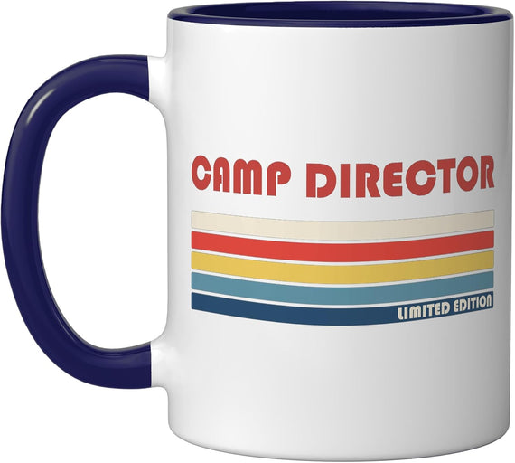 Camp Director Retro Stripes Limited Edition Gift Ceramic Mug