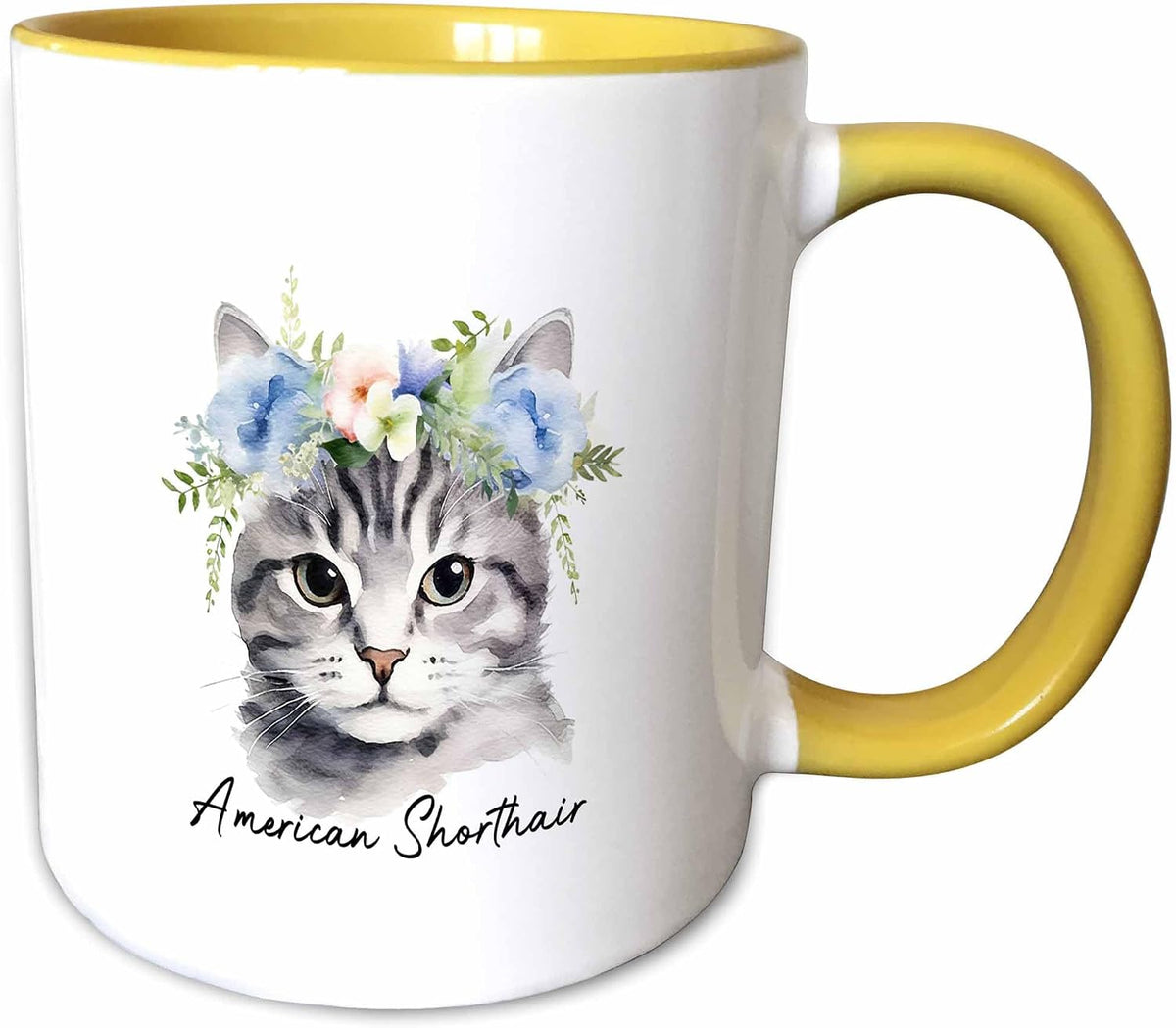 American Short-Hair Cat Breed Decorated Ceramic Mug