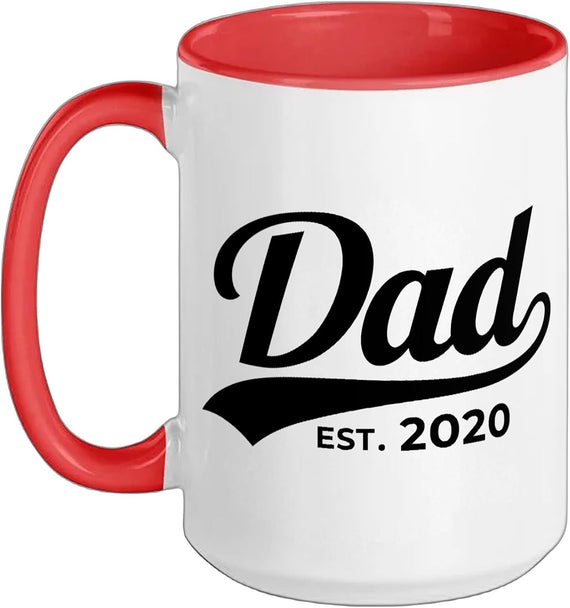 Dad Est 2020 Funny First Time Dad New Father Ceramic Mug