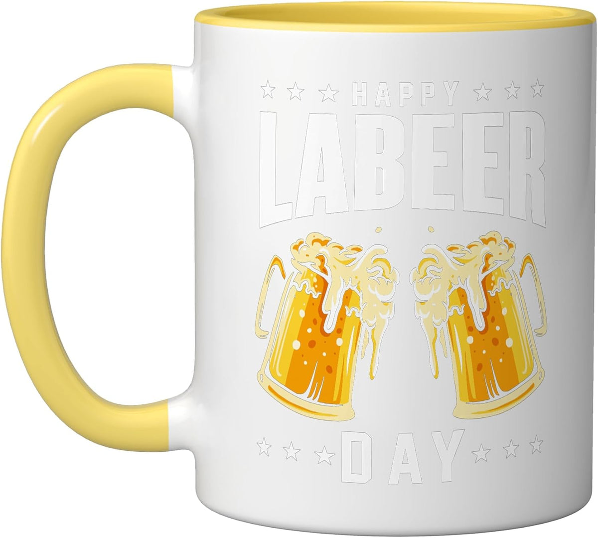 Happy Labeer Day Funny Beer Mugs Labor Pun Ceramic Mug