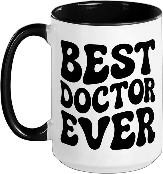 Best Doctor Ever Retro Text Gift For Doctors Ceramic Mug
