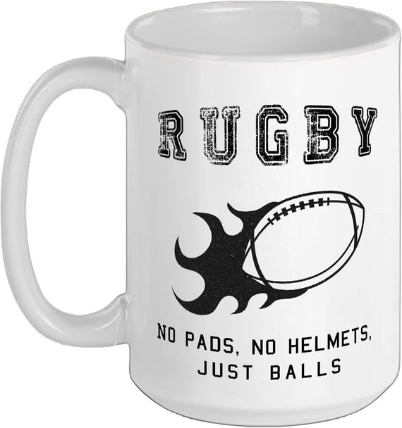 Rugby: No Pads, No Helmets, Just Balls Ceramic Mug